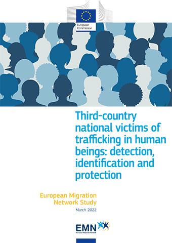 Cover EMN-Studie zu Drittstaatsangehörigen, die Opfer von Menschenhandel sind Cover EMN-Studie zu Drittstaatsangehörigen, die Opfer von Menschenhandel sind