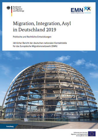 Cover "EMN-Politikbericht 2019" der nationalen Kontaktstelle (Quelle: BAMF) Cover "EMN-Politikbericht 2019" der nationalen Kontaktstelle