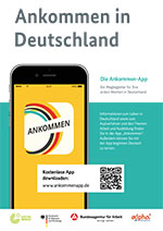 Neues Plakat - App &quot;Ankommen. Wegbegleiter für Flüchtlinge&quot;