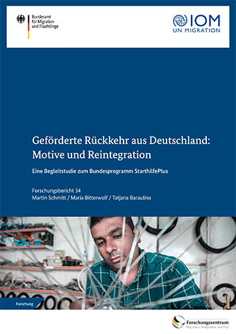 Cover Forschungsbericht 34: Geförderte Rückkehr aus Deutschland: Motive und Reintegration (Quelle: BAMF) Cover Forschungsbericht 34: Geförderte Rückkehr aus Deutschland: Motive und Reintegration