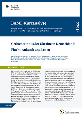 Cover Kurzanalyse 3|2022: Geflüchtete aus der Ukraine in Deutschland