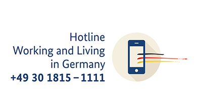 Logo: Hotline Working and Living in Germany