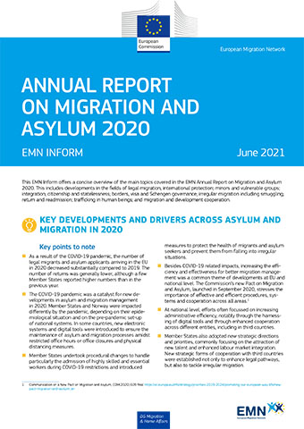 Cover: EMN Annual Report Migration 2020 Inform Cover: EMN Annual Report Migration 2020 Inform